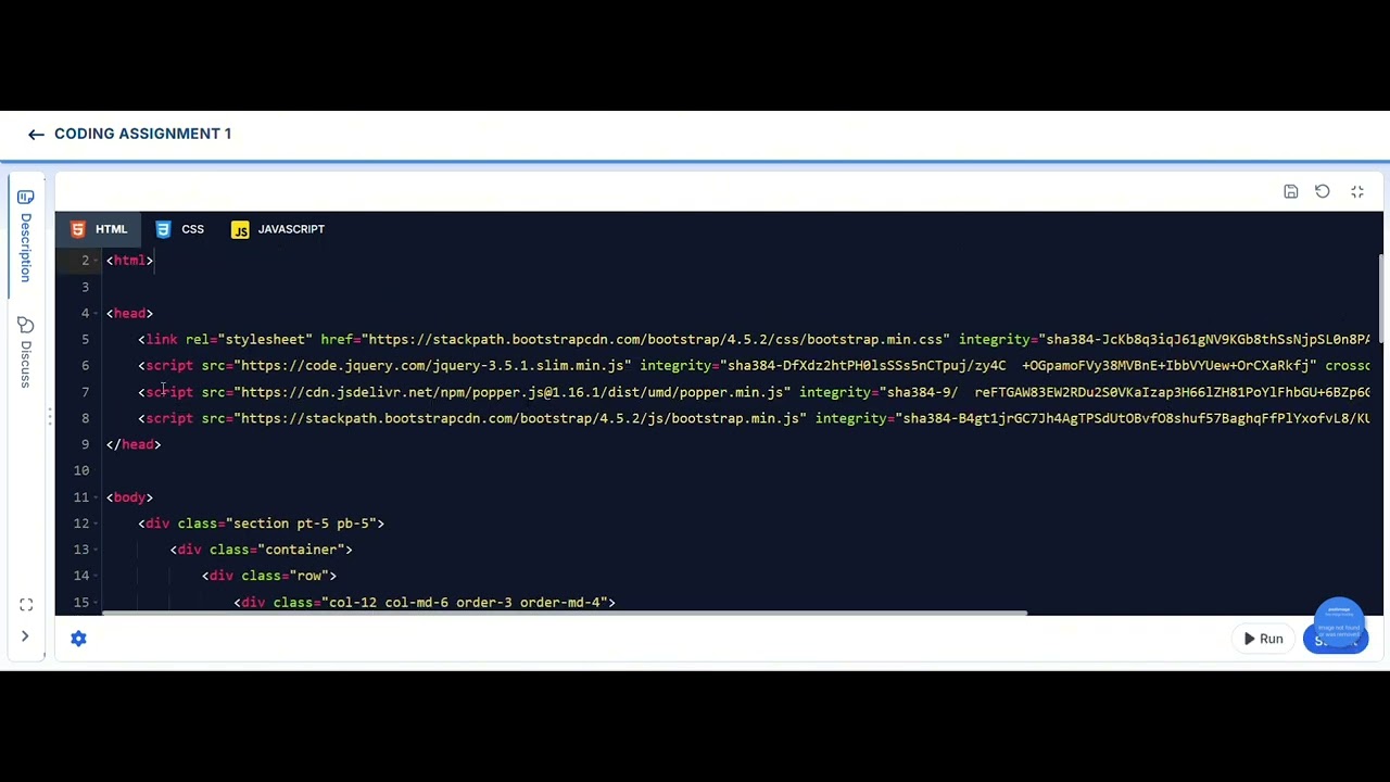 Build Your Own Responsive Website Coding Assignment - 1 (Tools Section)