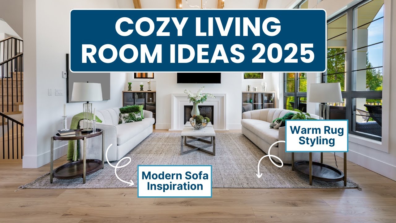 Cozy Living Room Ideas 2025 | Warm Rug Styling | Modern Sofa Inspiration