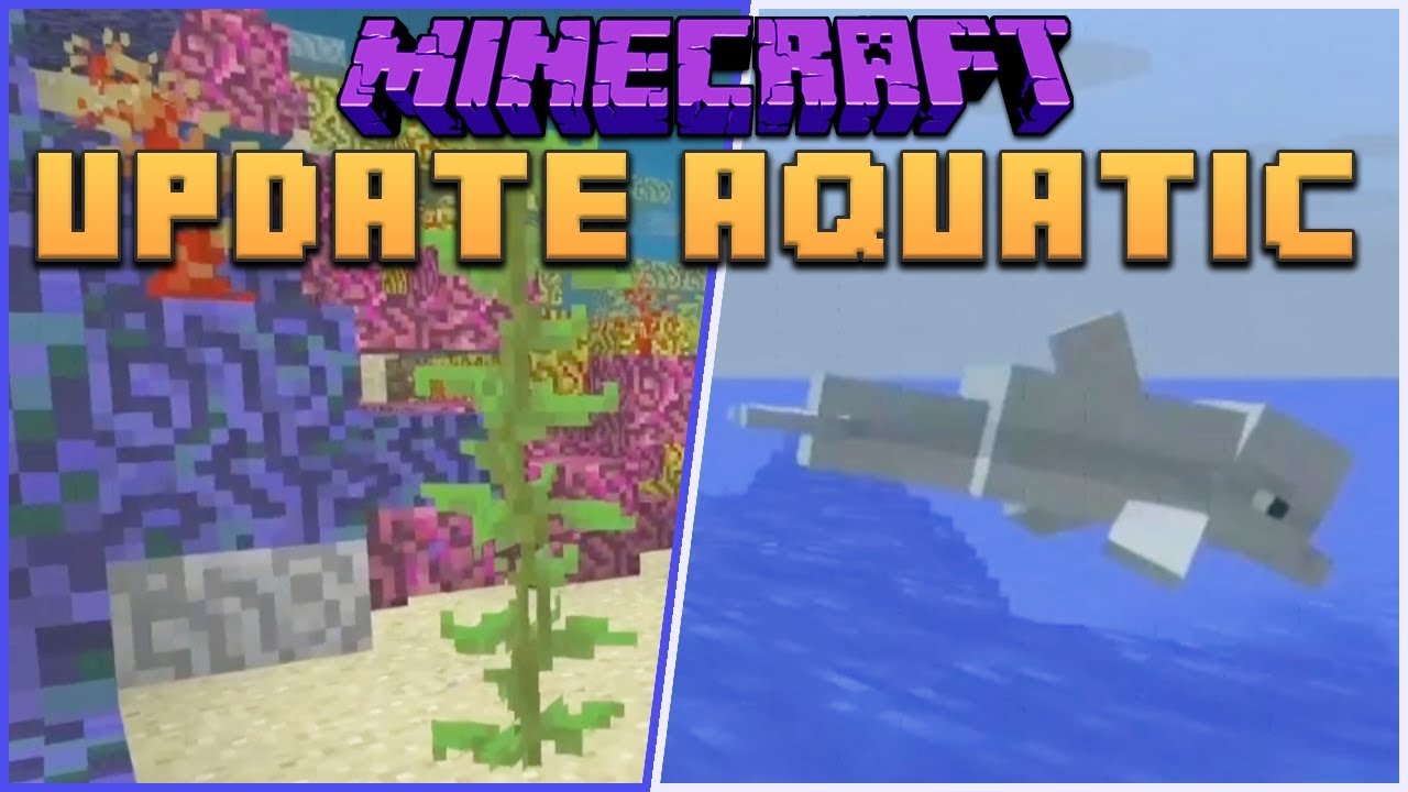 Minecraft 1.14: Update Aquatic - Dolphins, Coral Reefs, Trident, New Water Physics, Biomes & More!