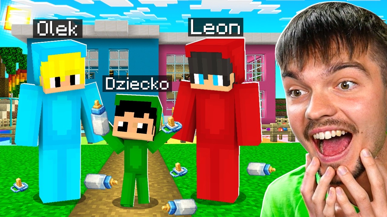 OLEK i LEON MAJĄ NOWE DZIECKO w Minecraft