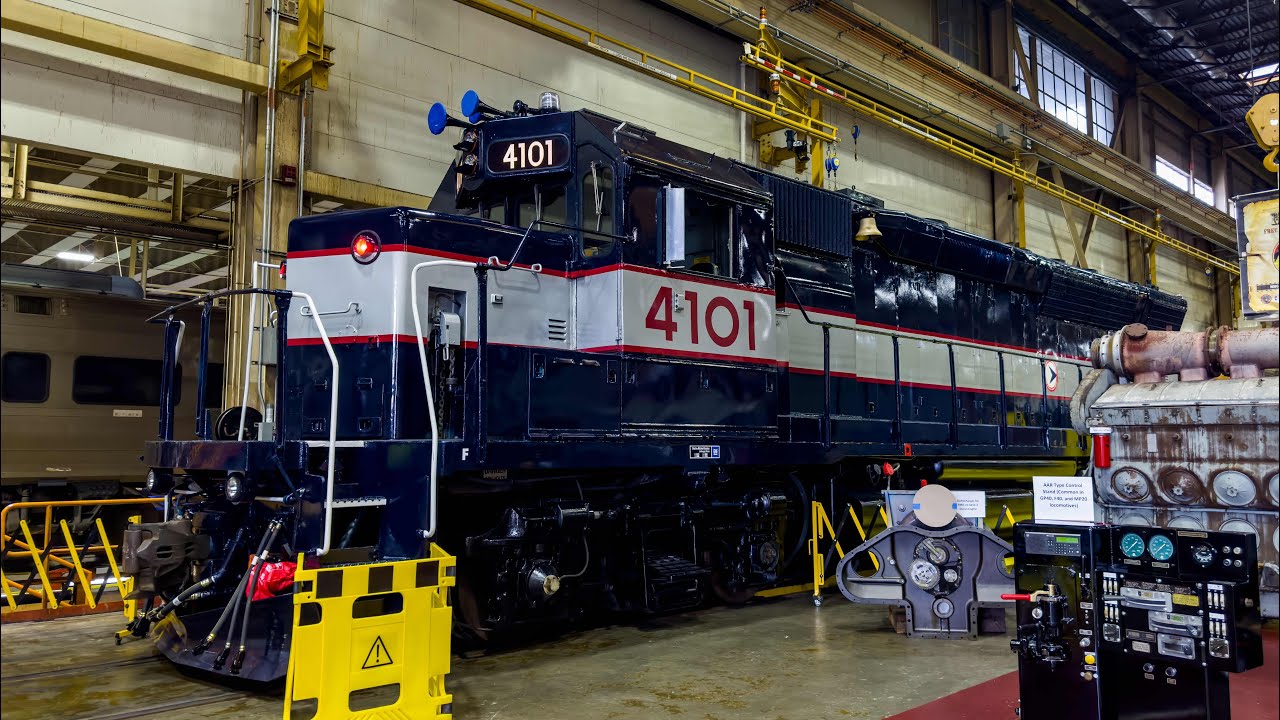 4K 60FPS: NJ Transit NJDOT Heritage GP40PH-2 4101 Walk-Around at MMC Family Day