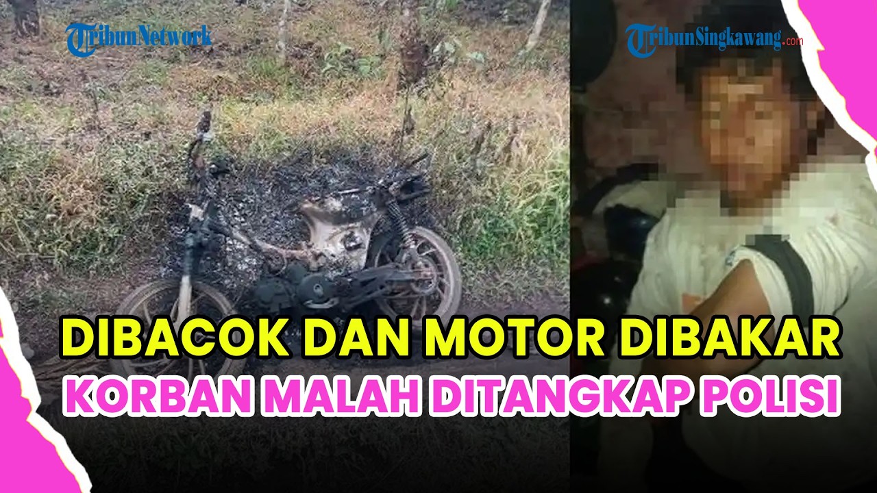 PETANI TALANG BELITAR DIBACOK & MOTOR DIBAKAR, KORBAN DITANGKAP POLISI