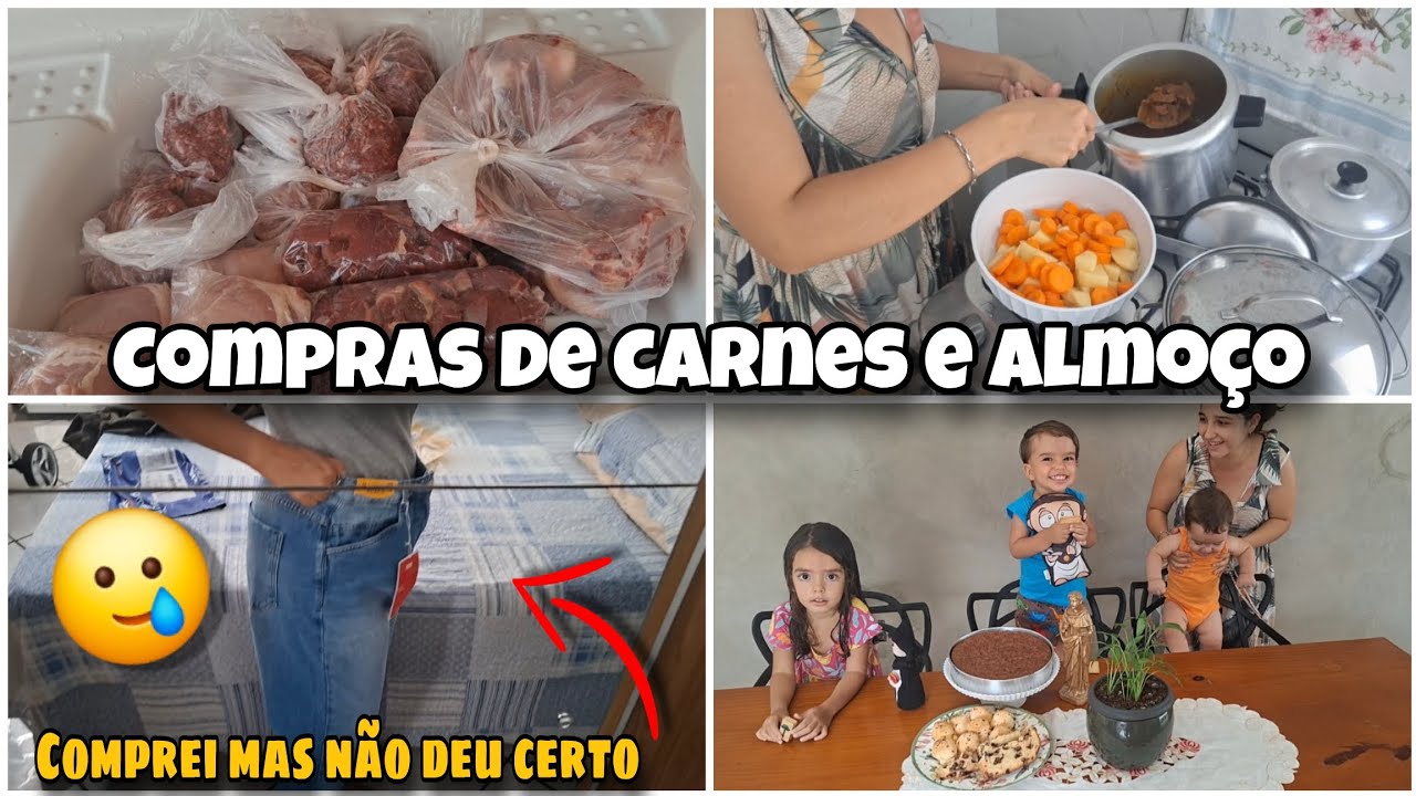 COMPRAS DE AÇOUGUE PARA O MÊS, ALMOÇO SIMPLES, BOLO PARA TOMÁS, MINHAS ROUPAS NÃO DERAM CERTO 🥲 