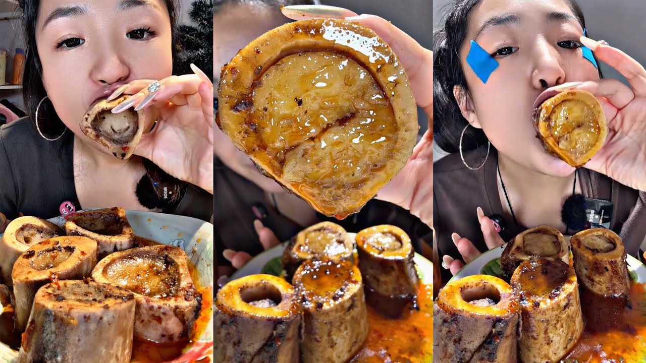 Beef Bone Marrow ASMR Mukbang | Calm Eating Sounds