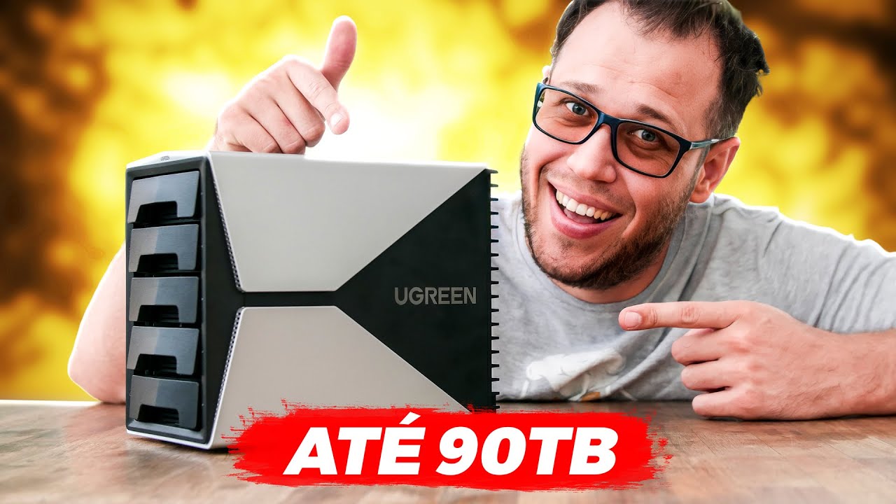 Adeus falta de espaço! HD EXTERNO DE ATÉ 90TB! Storage Ugreen para 5 HDs