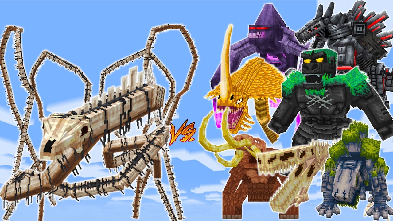 LONG HORSE vs KAIJU CRAFT ADDON | MINECRAFT PE BATTLE