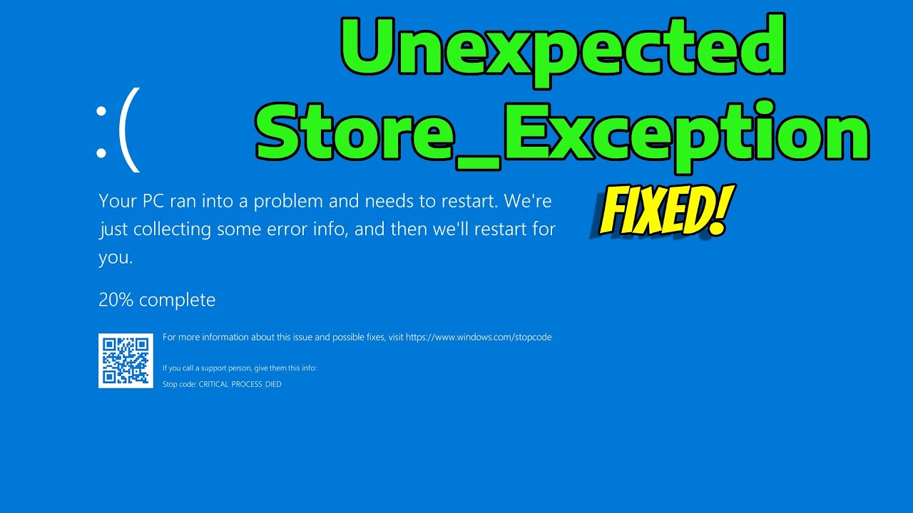 How To Fix Unexpected Store Exception (Blue Screen Error BSOD) in Windows 11