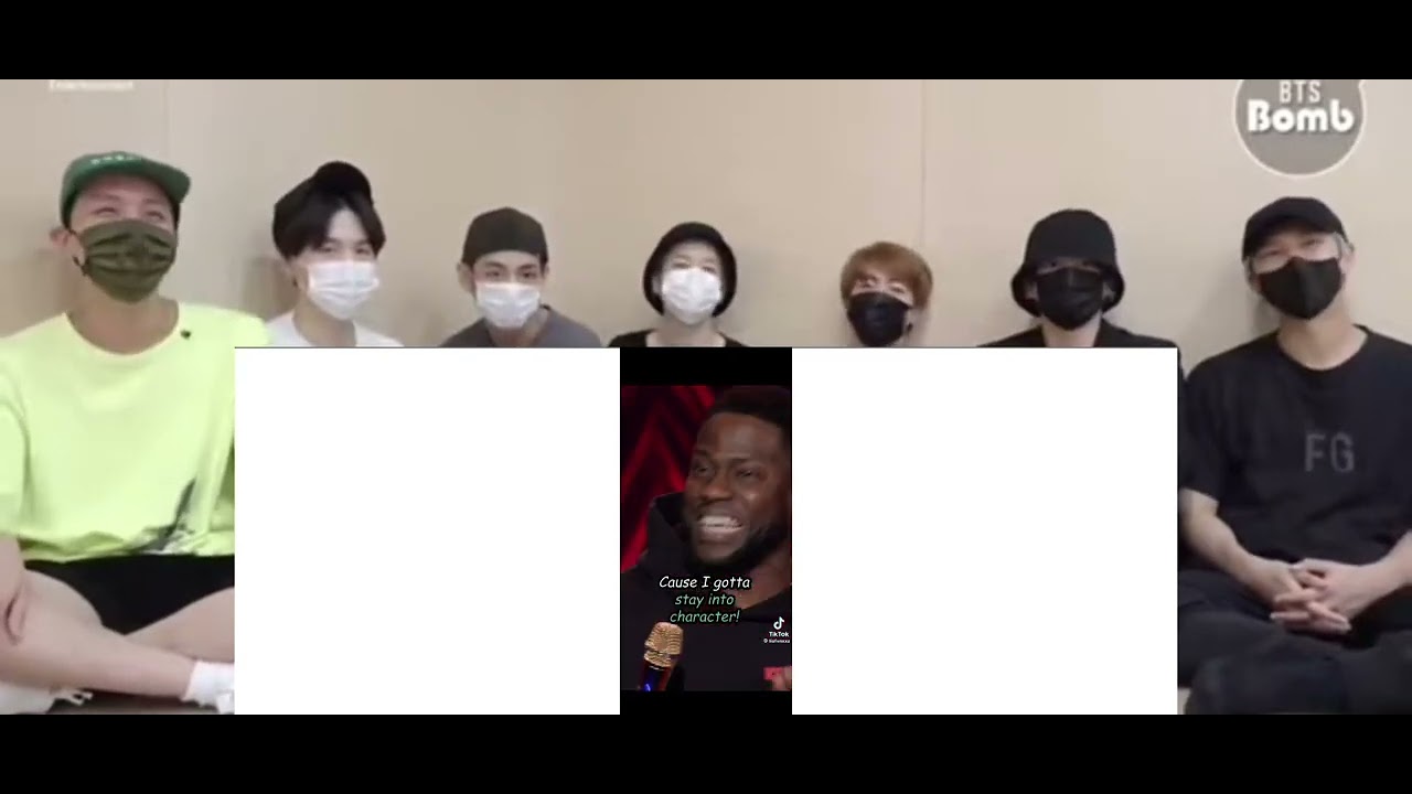 bts reaction to Kevin Hart moments I found on Tiktok pt 2 (fake reaction)