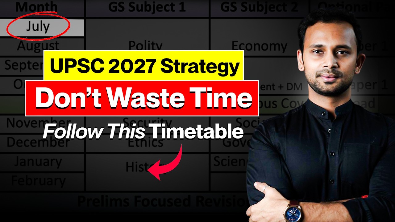 UPSC 2027 Strategy From July | 4+2+5 Monthly Plan For IAS Aspirants