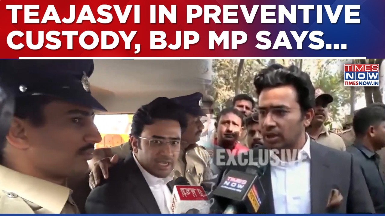 Tejasvi Surya Taken Into Preventive Custody After Being ‘Stopped’ From Protesting, BJP MP Says...