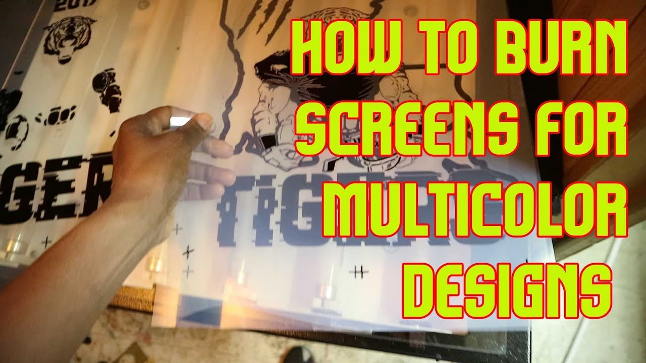 Burning Screens For Multi-Color Prints without a Registration System
