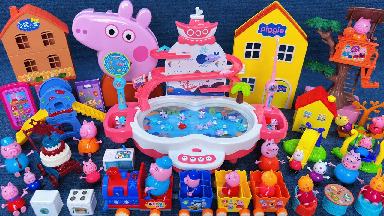 13 Minutes Satisfying with Unboxing Peppa Pig Fishing Submarine Playset ASMR | Review Toys