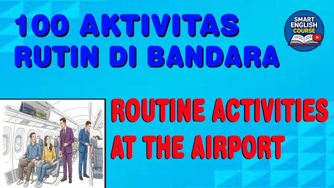 100 AKTIVITAS RUTIN DI BANDARA | ROUTINE ACTIVITIES AT THE AIRPORT | BELAJAR BAHASA INGGRIS