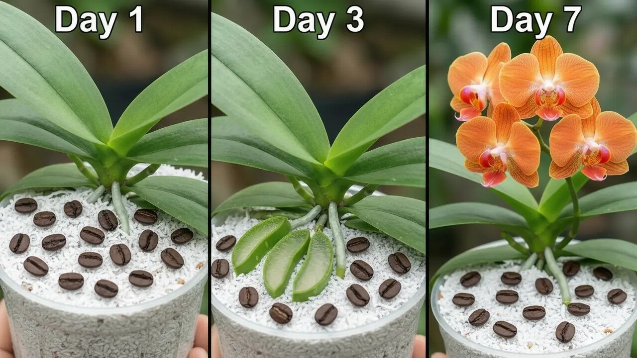 Put coffee at the base of your orchid! This method helps orchids bloom forever.