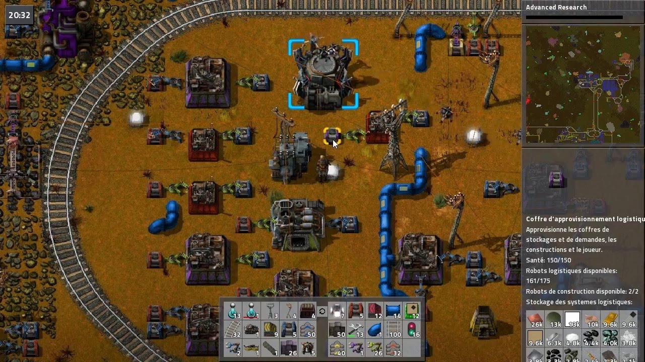 Factorio tutorial : les  robots logistiques