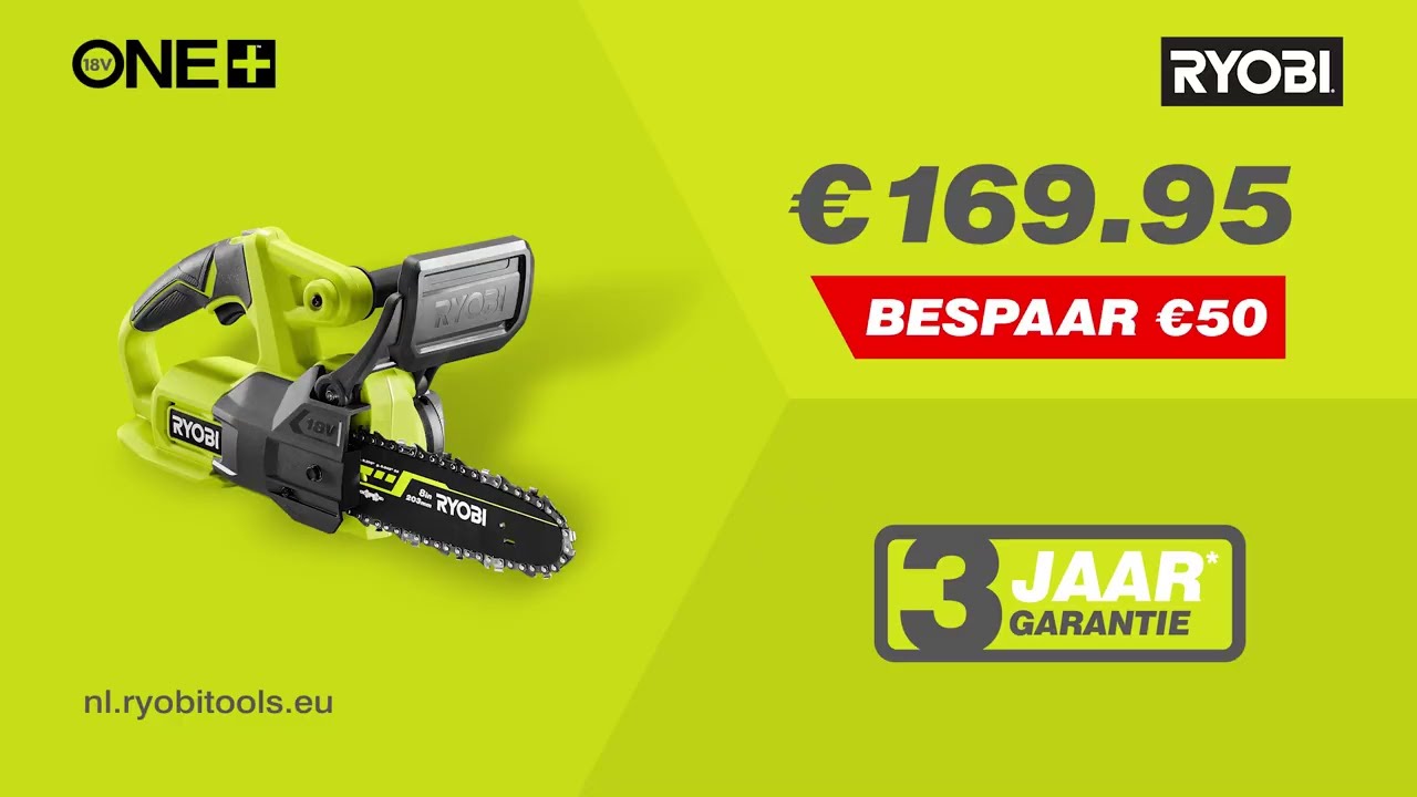 ONE+ Accu 20cm Compacte Kettingzaag - RYOBI&reg;
