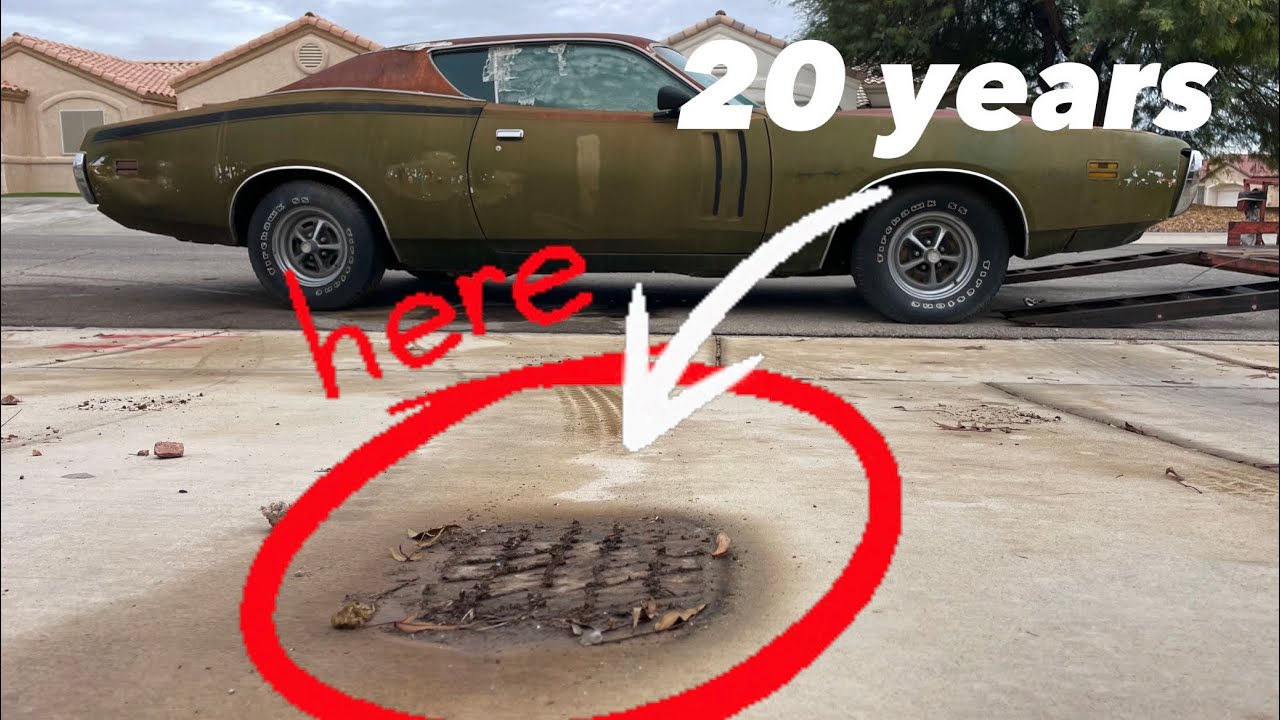 This Mopar Sat so long it dented the concrete