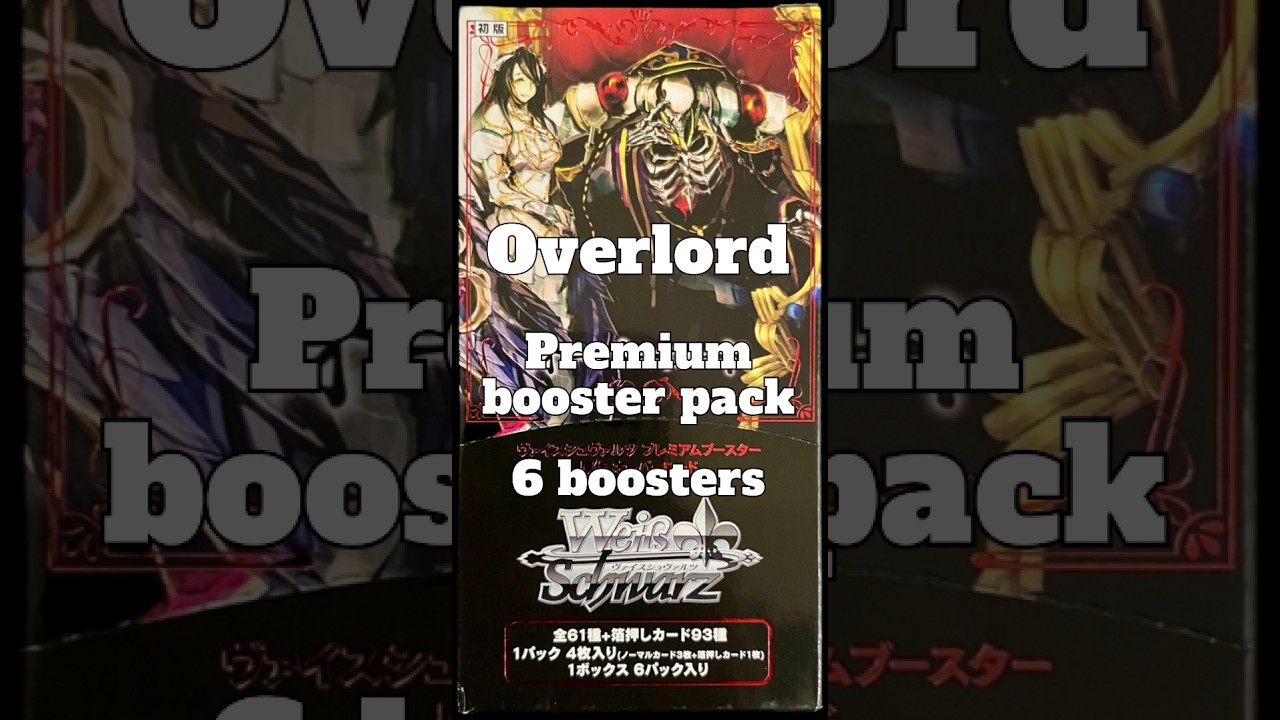 WEISS SCHWARZ TCG Opening JP Premium Booster Pack Overlord (6 boosters)