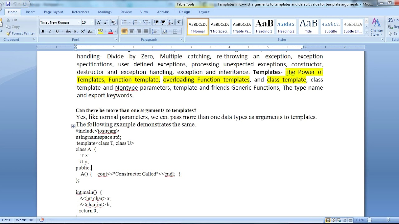 Templates in C++_Arguments to templates and default value for template arguments_3