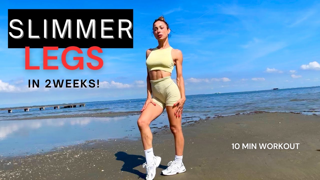 SLIMMER LEGS IN 14 DAYS - lose thigh fat + tone legs / No Equipment #workout