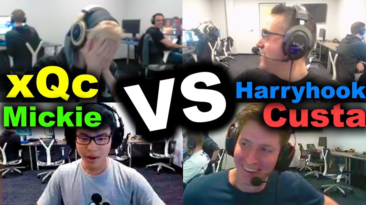 xQc & Mickie VS Custa & Harryhook (TEAMMATE TRASH TALK)