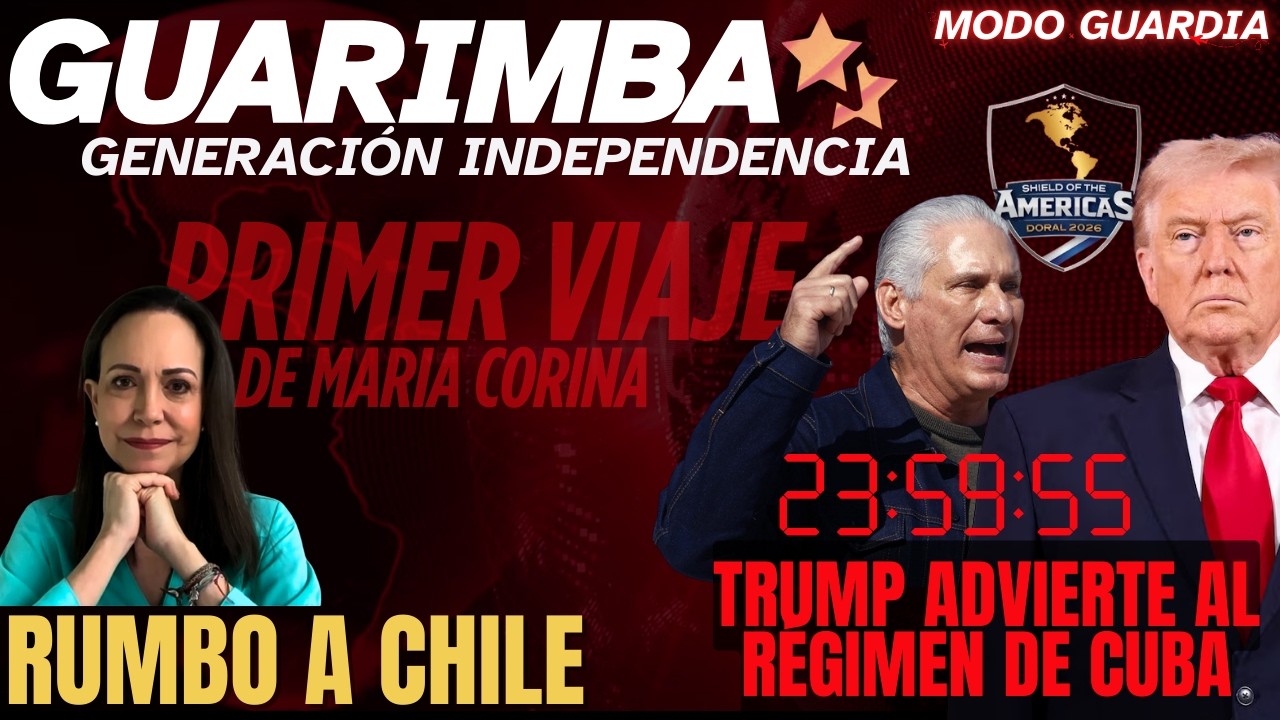 🔴 VENEZUELA EN VIVO - MARIA CORINA VIAJANDO A CHILE - TRUMP ADVIERTE AL RÉGIMEN CUBANO