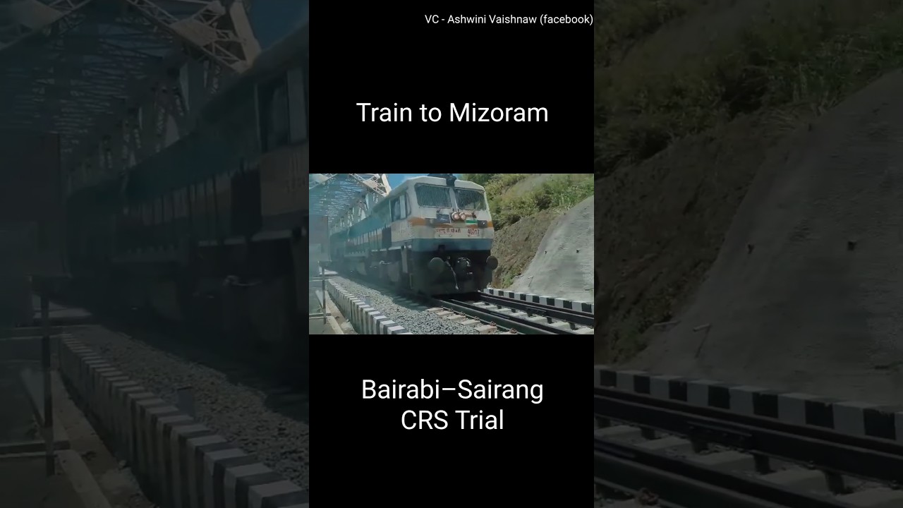 First Train Inspection in Aizwal, Mizoram #shorts