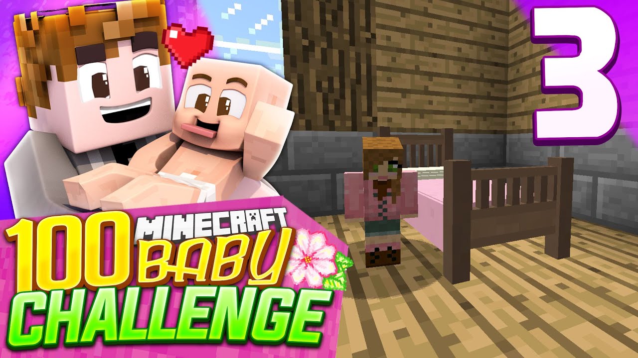 Minecraft: 100 Baby Challenge - Episode 3 - THE FIRST CHILD (Minecraft Comes Alive)