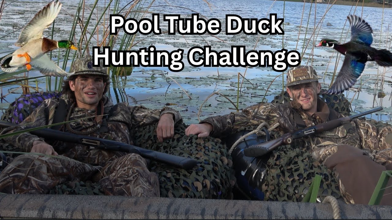 Urban Duck Hunting In Pool tubes (COPS CALLED) Woodies and Mallards!!!