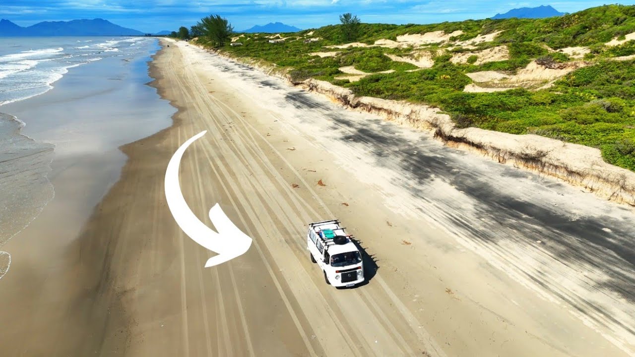 TENTAMOS ATRAVESSAR DE KOMBI A ILHA COMPRIDA (SP)