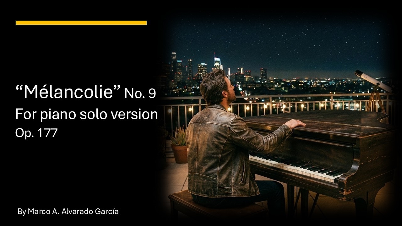 Mélancolie No. 9 For piano solo version Op. 177