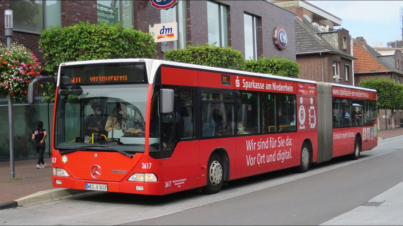 [Sound] Bus MB O 530 G | #3617 | Niederrheinische Verkehrsbetriebe AG, Moers (Kreis Wesel)