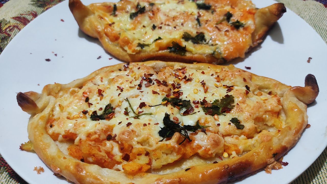 cheese garlic potato pide
