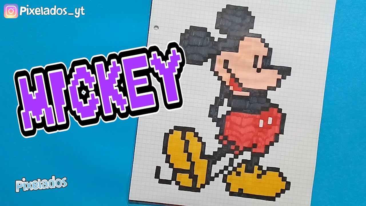 COMO DIBUJAR MICKEY PIXEL ART - PIXELADOS