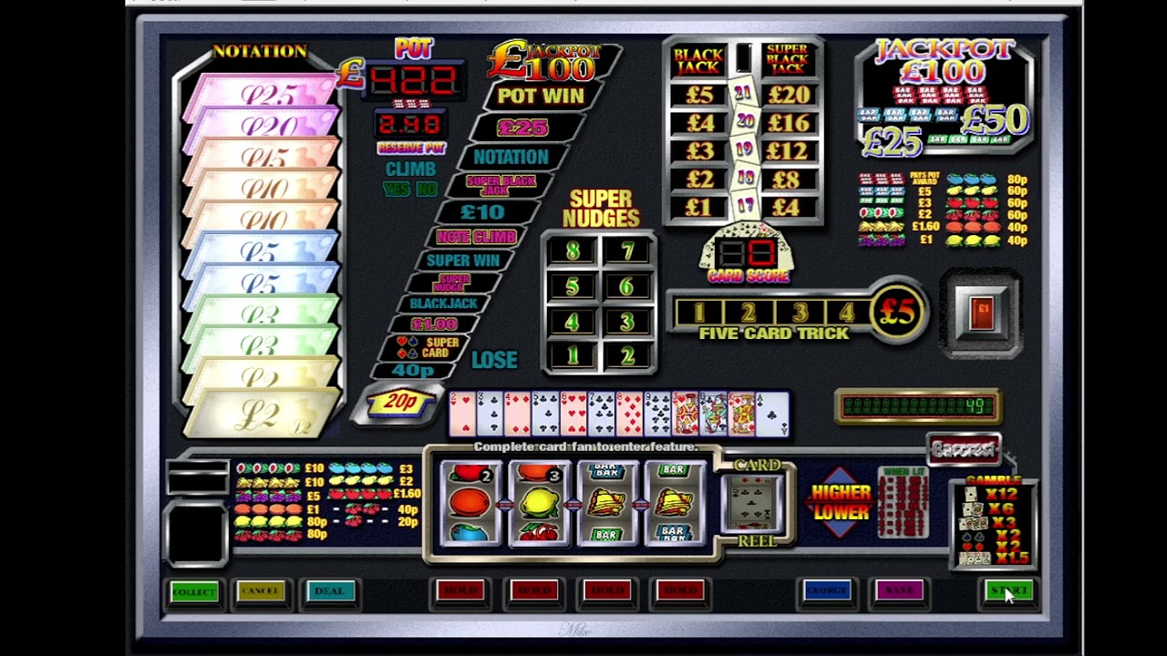 Retro Pub Fruit Machine : Club Black jack