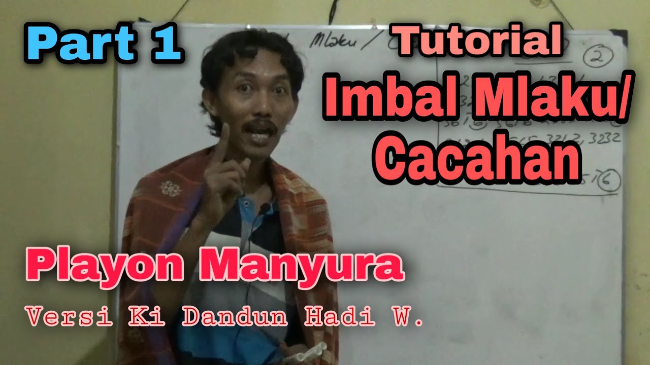 Tutorial Imbal Mlaku/ Cacahan Playon Manyura Versi Ki Dandun Hadi Witono (Part 1)