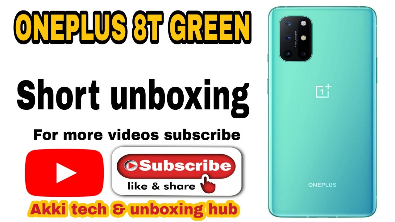 Oneplus 8t 5g aquamarine green short unboxing video