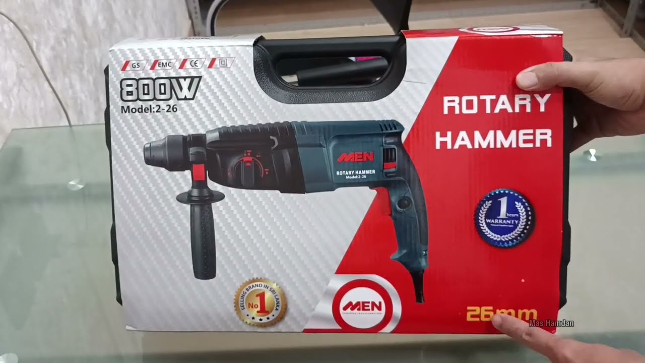 UNBOXING HAMMER MEN RH2 - 26 MM COCOK BUAT PEMULA!! MEN ROTARY HAMMER 26 MM