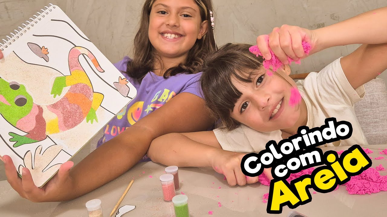 COLORINDO Livro com Areia | Fazendo Pintura com Areias Coloridas