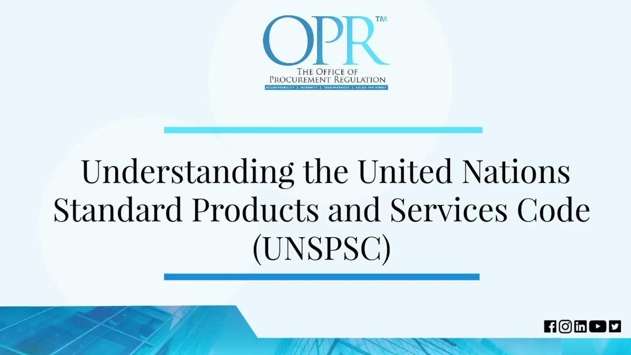 Understanding the United Nations Standard Products and Services Code (UNSPSC)