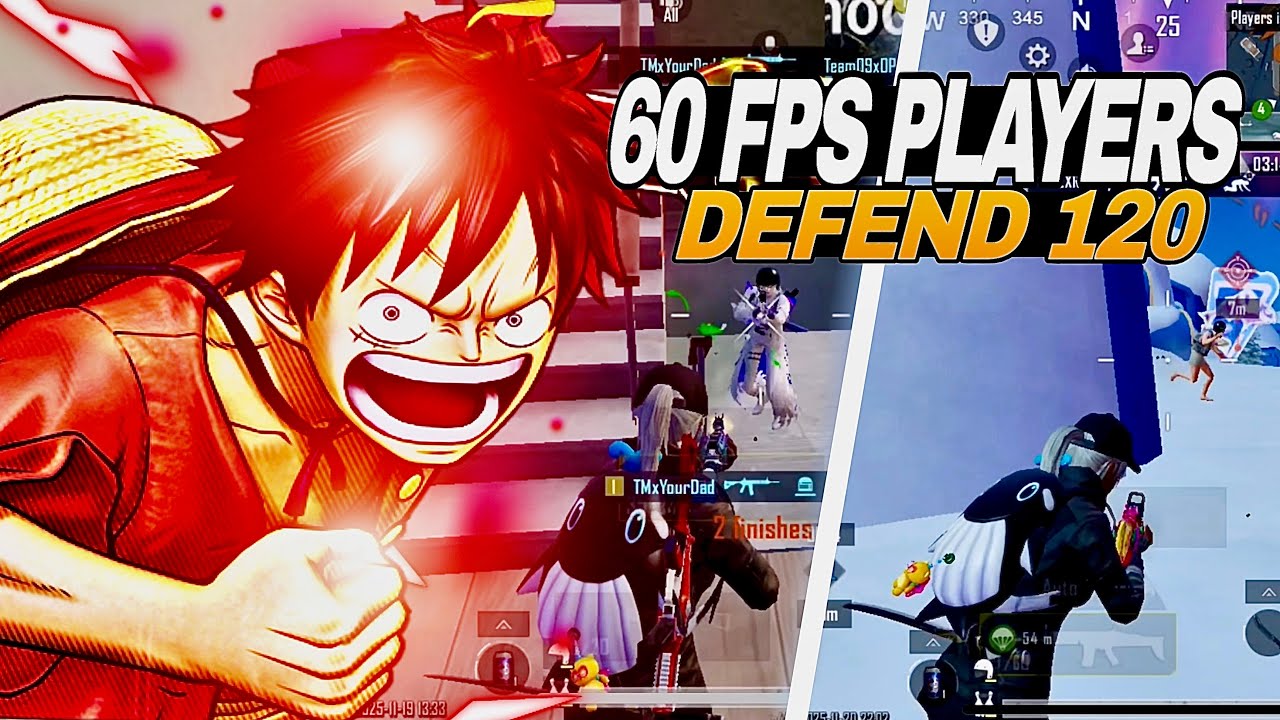 When* 60 Fps Players 💀 Defend 120 Fpsa Players Fastest 1v4 Clutches 🔥
