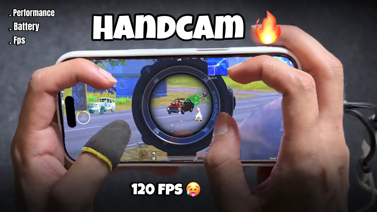 iPhone 16 Pro BGMI Graphics test 🔥 Four Fingers Handcam Gameplay!!