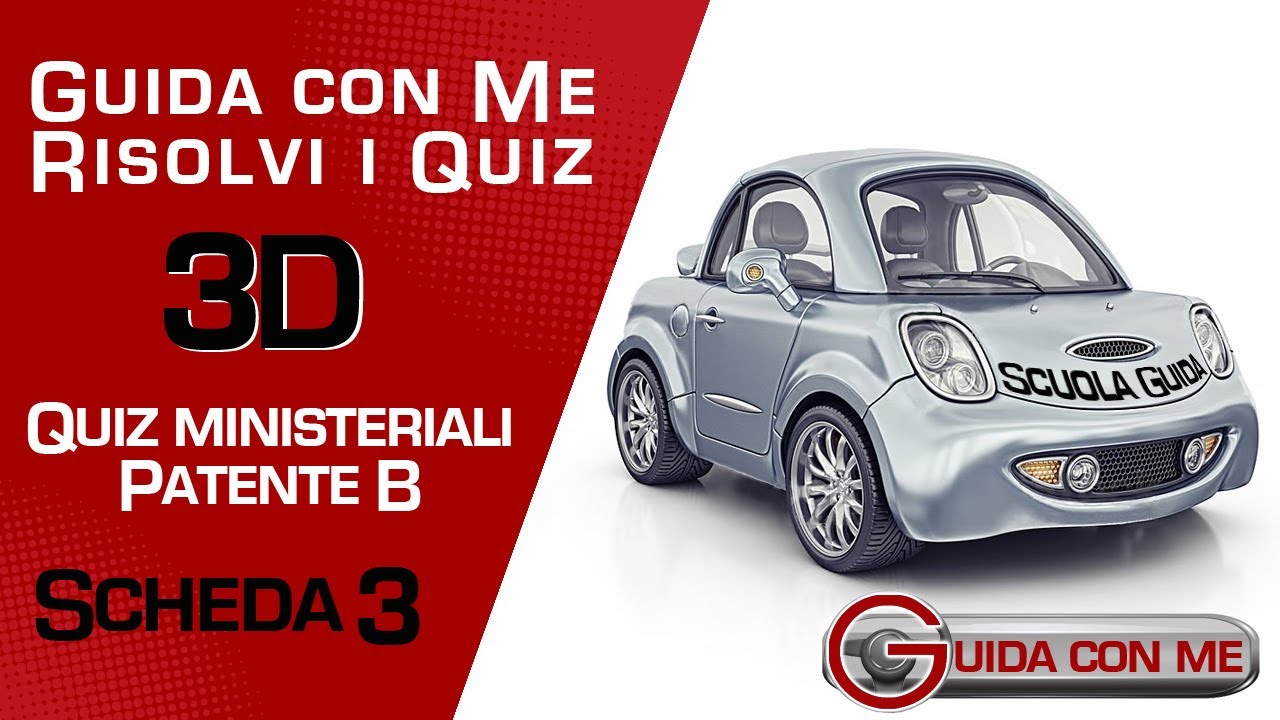 Quiz patente B - Risolvi i quiz mentre guidi in simulazione 3D - Passa esame patente B senza errori
