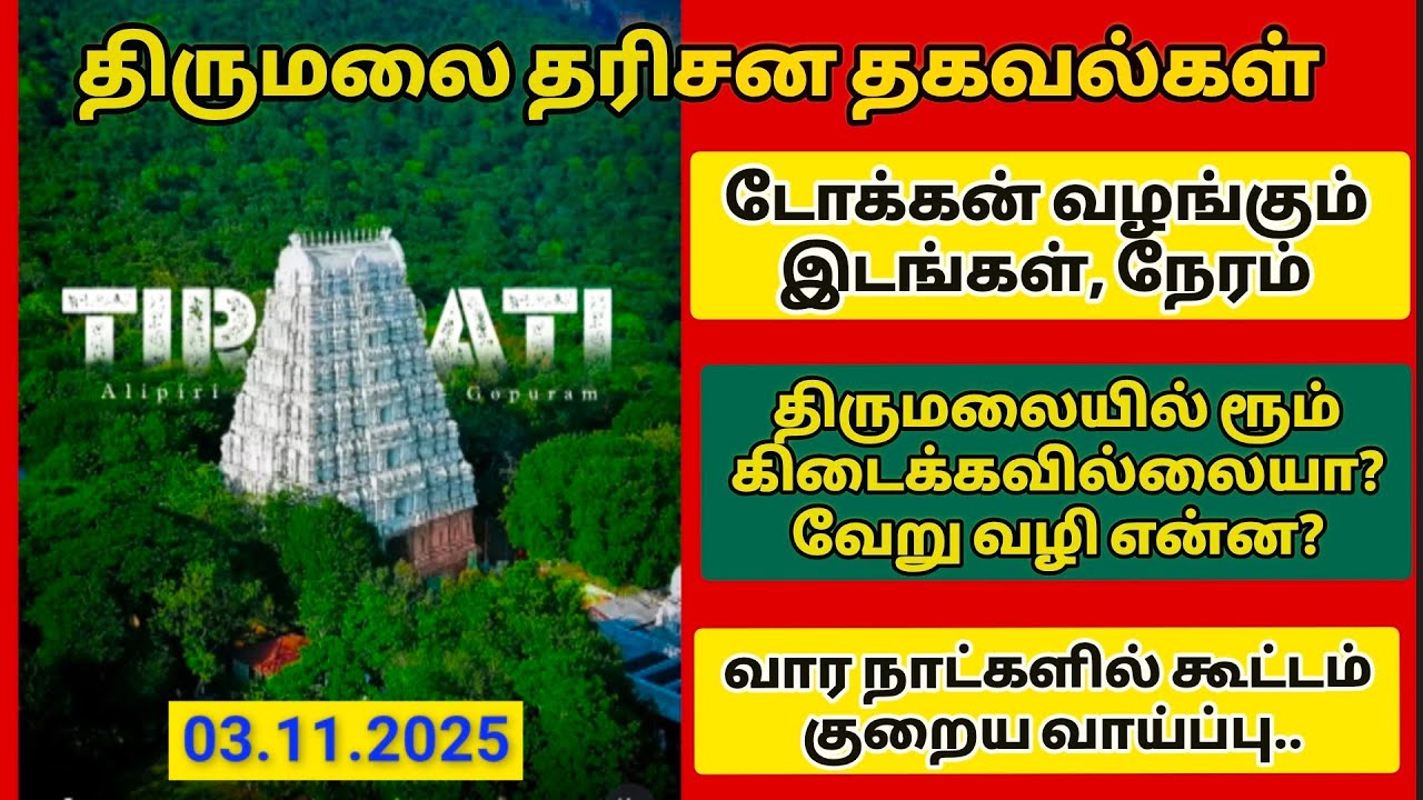 திருமலை தரிசனம். டோக்கன் பற்றிய தகவல்கள். திருமலையில் ரூம் இல்லை என்றால் வேறு வாய்ப்புகள்..