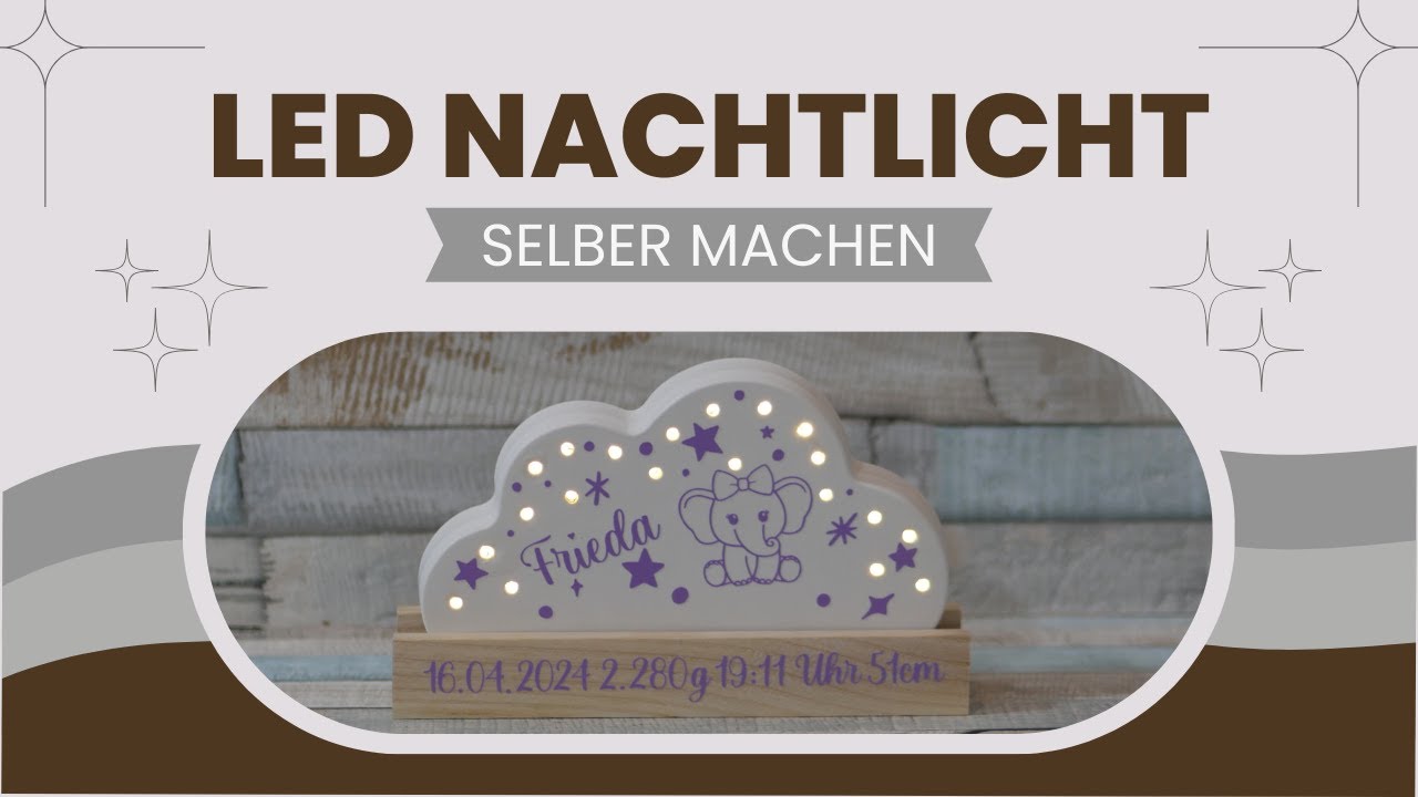 DIY LED Nachtlicht Wolke aus Gießpulver ganz einfach selber machen I Tutorial