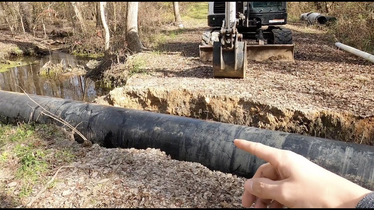 Fixing Washed Out Culvert With Bobcat E85