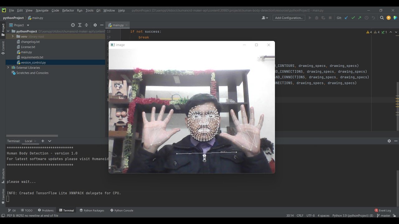 Human body detection | Python programming