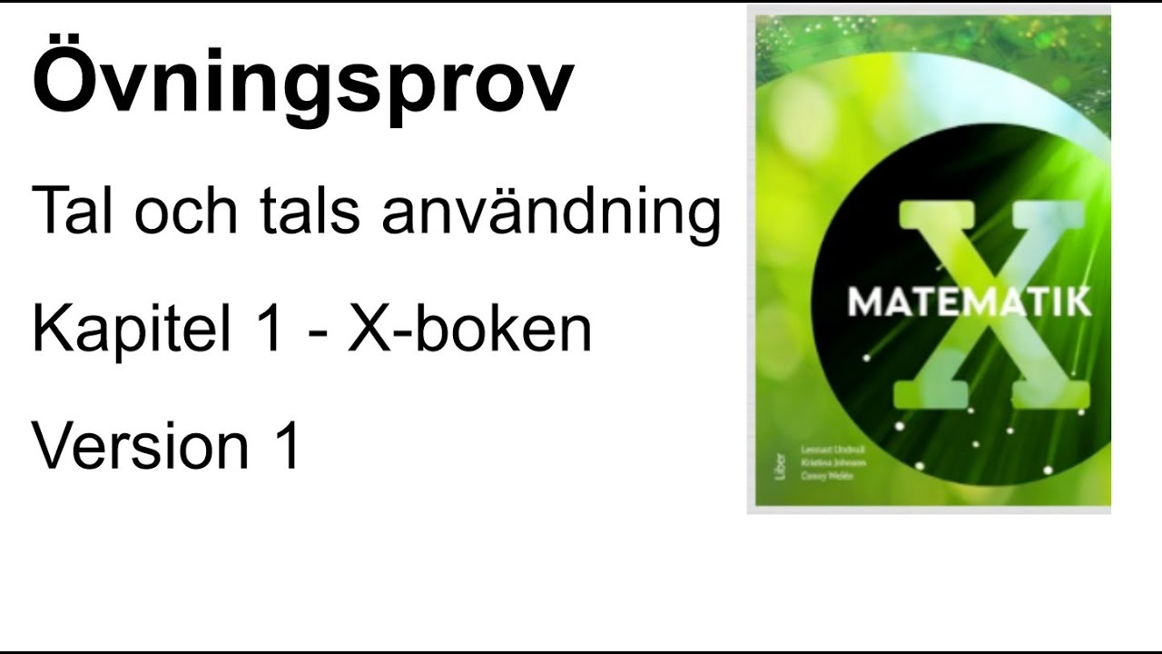 Övningsprov matte åk 7 Taluppfattning x boken kapitel 1  version 1