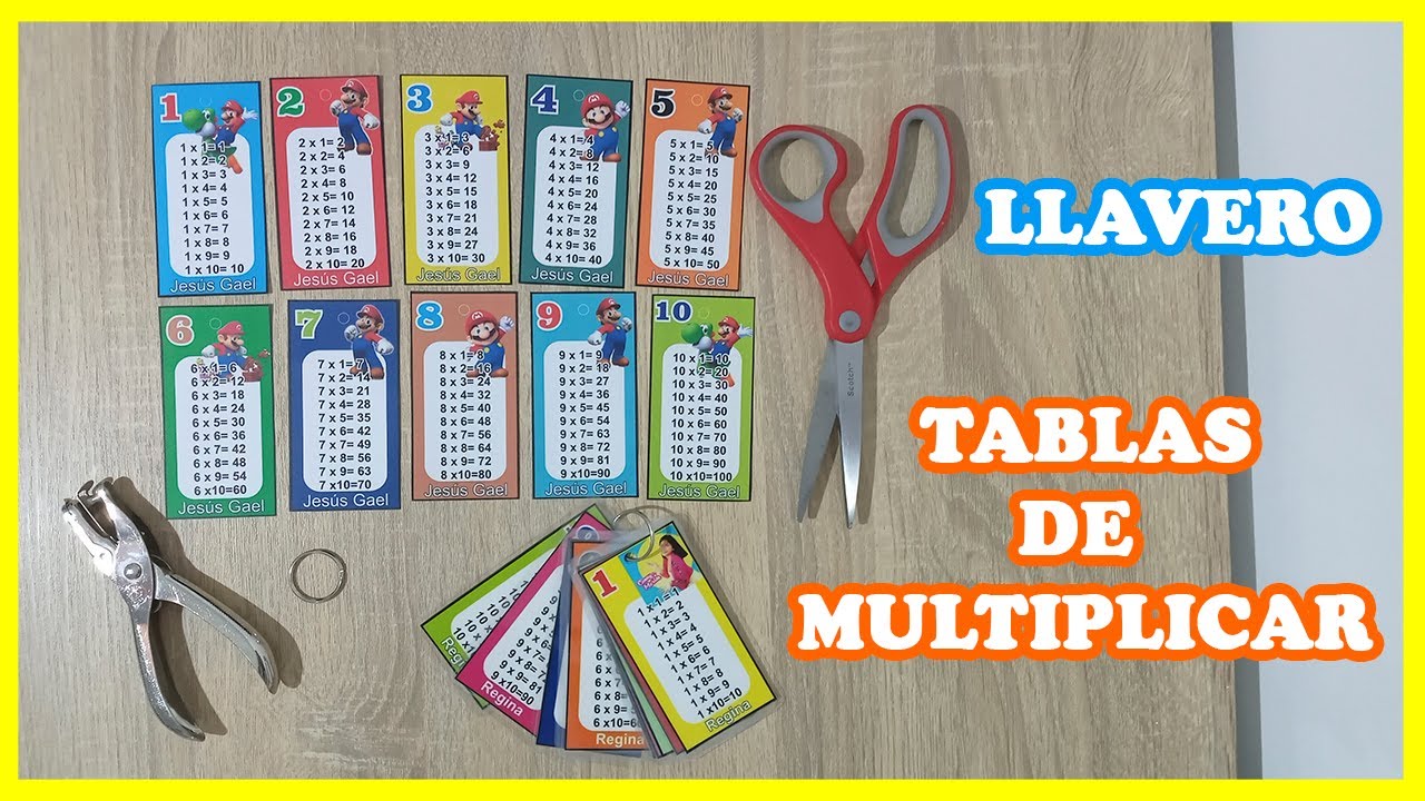 TABLAS DE MULTIPLICAR EN LLAVERO  🤓 #diy #ideas #hazlotumismo #fyp