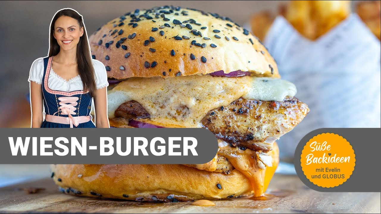 Wiesn-Burger mit Hendl, Kartoffelscheiben und Bier-Sauce I S&uuml;&szlig;e Backideen mit Evelin und GLOBUS